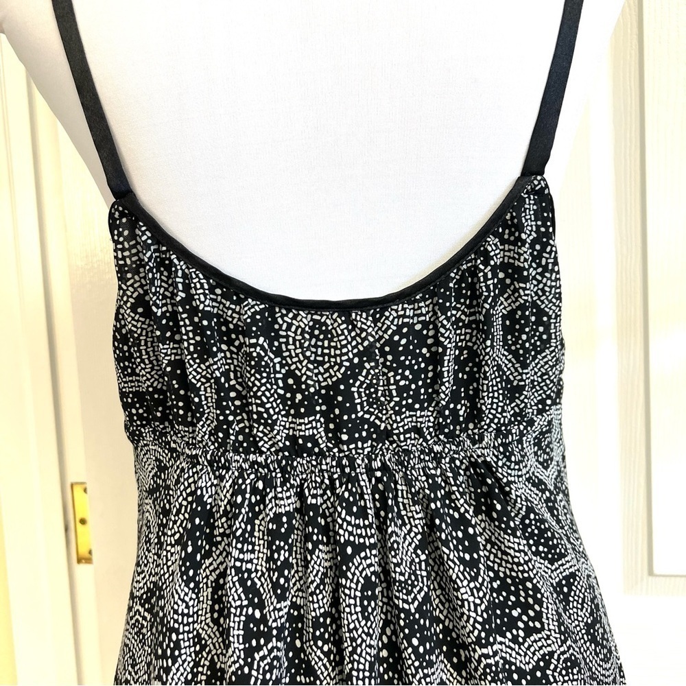 Oscar De La Renta Y2K babydoll Women’s black floral lace slip dress Pink Label L - Picture 6 of 9
